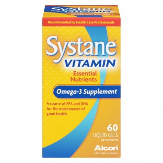 Systane Vitamin Omega-3 Supplement, 60 Liquid Gels